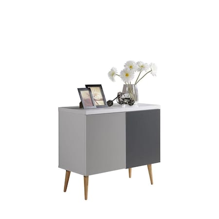 Hodedah Entry Way Accent Table - White & Grey HI690 WHITE-GREY